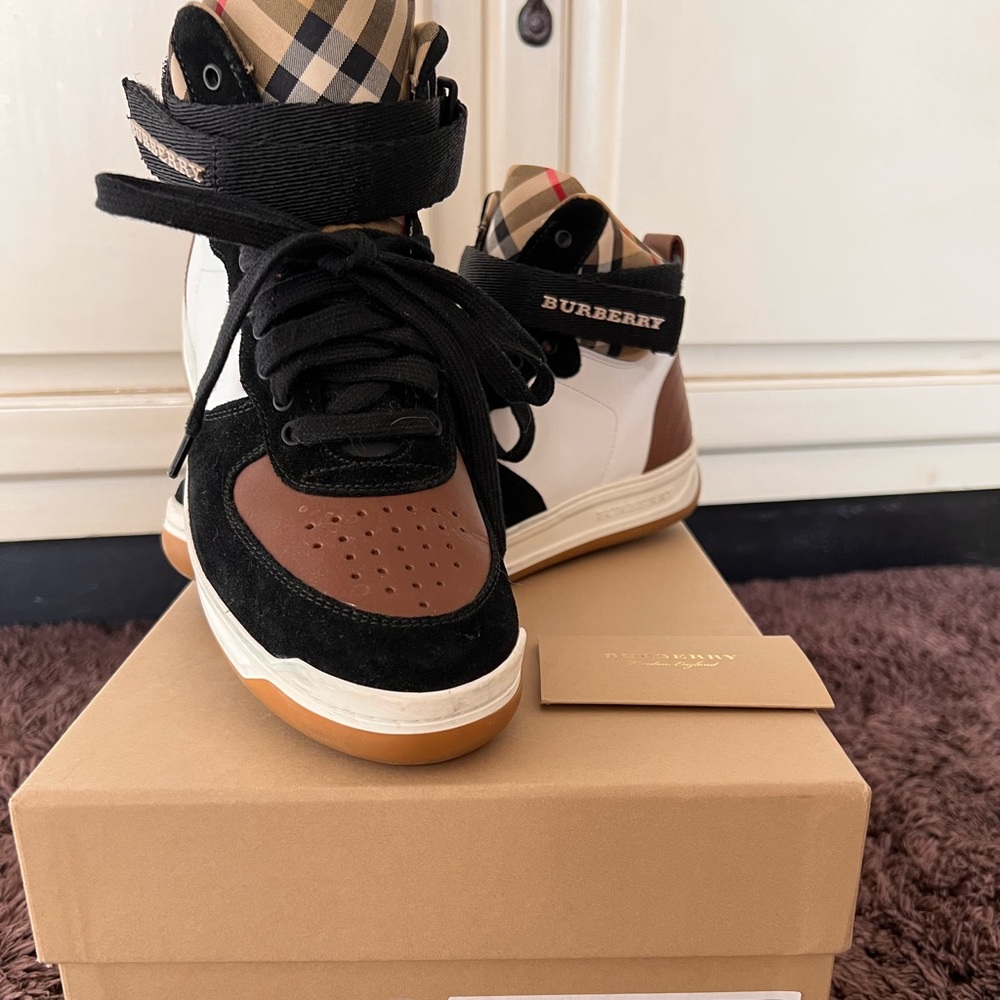Burberry Women's Dennis Vintage Check High-Top Sneakers